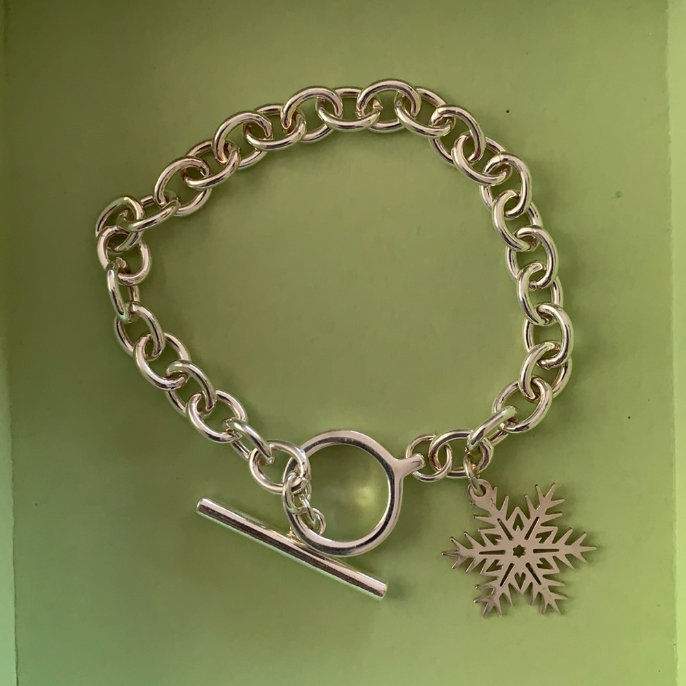 New Ross Simons SS Snowflake Toggle bracelet
